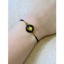 Esha Store Doğal Taş Labradorit Doğal Taşlı Asansörlü Ayarlanabilir Kadın Bileklik EUB10LBT