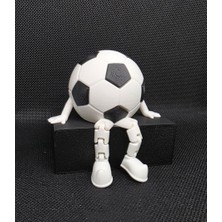 Modern Tasarımlı Sevimli Futbol Topu Figürü – Dekoratif Masaüstü Biblosu 8X8X5 cm