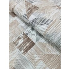 NarStore Home Dinar Gri Kahve Kaymaz Taban Yıkanabilir Kesme Yolluk Halı Modern Desen