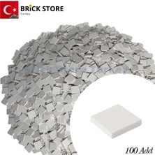 LEGO Yedek Parçalar, 100 Adet 2x2 Tile Düz Fayans Parçası, Beyaz ( White ),3068