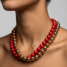 THEIA GemWorks Diora - Mercan & Hematit İkili Kolye