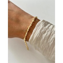 14K Çelik Üzeri Altın Kaplama Özel Seri Bileklik