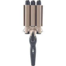 Özgürce 32MM Su Dalgası Üçlü Maşa, Dijital Ekran, 80-210°C, Otomatik Kapanma