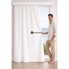 Evihtiyaclarım By ioc Kar Beyaz Saten Güneşlik Perde Işık Geçirmez Özel Ölçü Modern Tasarım