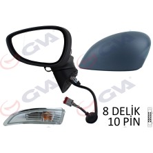 GVA Xmpdby Diş Dikiz Aynasi Sol Fiesta 12 Elektrikli Isitmali Katlanir Sinyalli Astarli Asferik 10 Fiş VM-6326NEBAL 1531440