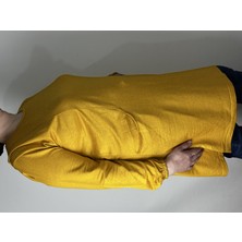 Yaşar Triko Kadın Hardal Uzun Kollu Bilek Lastikli Bisiklet Yaka Yırtmaçlı Çift Cepli Tunik