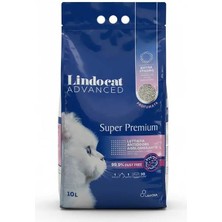 Lindocat Super Premium Ekstra Güçlü Topaklanan Pudra Kokulu Kedi Kumu 10L