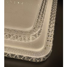 Leday Sıva Üstü LED Panel 42W Dekoratif Armatür Çift Kristal(Gün Işığı 4000K) 43X43