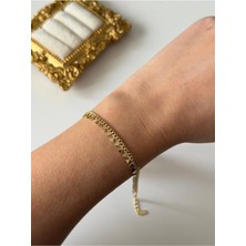 Çelik Üçgen Detaylı Pul Bileklik