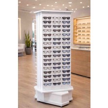 Upeka 189 Adet'li Demonte 360 Dönebilen Alt Kutu Ahşap Gövde Metal Tasarım Gözlük Standı 1.80X55CM