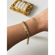 Çelik Özel Koleksiyon Zirkon Plaka Bileklik