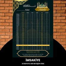 Ne Verelim Size Ramazan Imsakiyesi - 300 gr - A3 Boyut Kişiye Özel Isimli & Logolu 1 Adet Koyu Yeşil