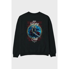 Ankhises Tyr Arka Baskılı Oversize Sweatshirt Erkek Kadın Unisex