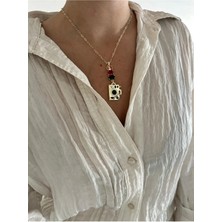 14K Altın Kaplama Özel Seri Içi Açılır Fotoğraf Makinesi Kolye