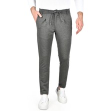 Rizzup Erkek Füme Beli Lastikli Slim Fit Likralı Duble Paça Penye Spor Pantolon 2502385