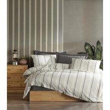 Şaheser Home Collection Avva Iplik Boyalı Nevresim Takımı, Fitted Sheet Detaylı, %100 Pamuk Çizgili Dokuma Nevresim Seti