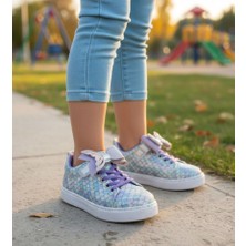 Surpie Shoes Kız Çocuk Günlük Ayakkabı, Renkli Kız Çocuk Ayakkabı, Denizkızı Ayakkabı