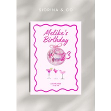 Siorina Events Doğum Günü Kartı Kişiye Özel -5 Adet