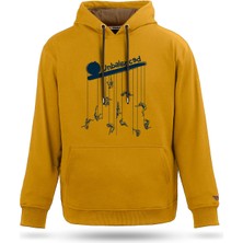 Tarrzzcom Unisex Unbalanced Tasarım Kapşonlu Sweathirt %100 Pamuk 3 Iplik Kanguru Cepli Hoodie