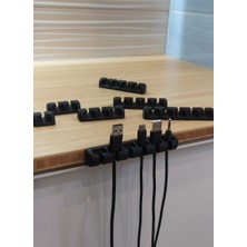 2'li Masa Kenarı Kablo Düzenleyici ve Tutucu – Kaymaz Tasarım, Çoklu Kablo Organizeri