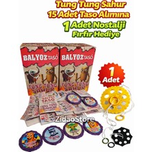 Emrah Gültekin Tung Tung Balyoz Taso Seti 15 Adet + 1 Adet Fırfır Oyuncak ve Şeker Hediye Paketli Gönderim
