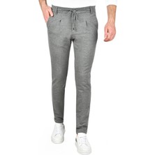 Rizzup Erkek Gri Beli Lastikli Slim Fit Likralı Duble Paça Penye Spor Pantolon 2502385