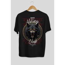 Ankhises Viking Mitolojisi  27 Arka Baskılı Siyah Oversize T-Shirt Erkek Kadın Pamuk Bisiklet Yaka Tişort