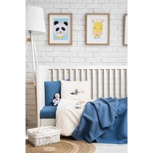 Şaheser Home Collection Sea Soul Nakışlı Bebek Nevresim Seti, %100 Pamuk, Yumuşak Dokulu Organik Pamuklu Bebek Örtü Seti