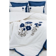 Şaheser Home Collection Alessa Nakışlı Nevresim Takımı, Çiçek Desenli, %100 Pamuk, 6 Parça Çift Kişilik Nevresim Takımı Seti