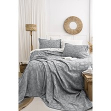 Şaheser Home Collection Bambi Jakarlı Yatak Örtüsü Seti, Yaprak Desenli, %100 Pamuk Jakarlı Kumaş, 3 Parça Yatak odası seti