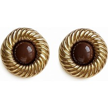 Çelik Kahve Dora Küpe