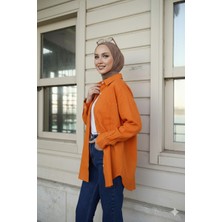 Jadewear Keten Look Owersize Gömlek