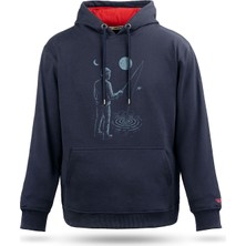 Tarrzzcom Unisex Balıkçı Tasarım Kapşonlu Sweathirt %100 Pamuk 3 Iplik Kanguru Cepli Hoodie