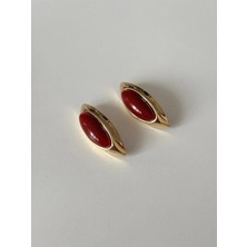 14K Çelik Üzeri Altın Kaplama Basic Kemik Küpe