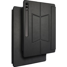 eymaks Galaxy Tab S11 Ultra Zore Border Keyboard Bluetooh Bağlantılı Standlı Klavyeli Tablet Kılıfı - Siyah