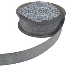 Ne Verelim Size Tafta Dantel Görünümlü Kurdele Gri 25 mm 2 Metre
