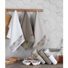 Şaheser Home Collection Pineapple 6’lı Jakarlı Mutfak Peçetesi, %100 Pamuklu Desenli Mutfak Havlusu, 40X60CM Mutfak Peçetesi