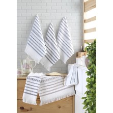 Şaheser Home Collection Tivoli 6’lı Jakarlı Mutfak Peçetesi, %100 Pamuk, Geometrik Desenli Mutfak Havlusu, 40X60 cm