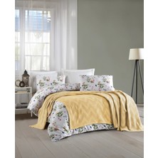 Şaheser Home Collection Zigzag Nevresimli Pike Takımı, %100 Pamuk, Geometrik Desenli Pike ve Nevresim Seti