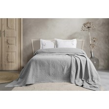 Şaheser Home Collection Agnes Jakarlı Yatak Örtüsü Seti – Çift Kişilik, %100 Pamuk Dokuma