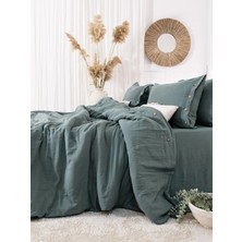 Şaheser Home Collection Vetro Müslin Nevresim Takımı, Düğmeli Tasarımlı, %100 Pamuk Müslin Kumaş, 6 Parça Yatak Odası Seti