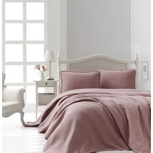 Şaheser Home Collection Liv Jakarlı Yatak Örtüsü Seti, Minimal Desenli %100 Pamuk Jakarlı Kumaş, 3 Parça Yatak Örtüsü Takımı