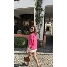 Jadewear Keten Look Owersize Gömlek