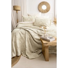 Şaheser Home Collection Italo Jakarlı Yatak Örtüsü Seti, Klasik Dokulu, %100 Pamuk Jakarlı Kumaş, 3 Parça Yatak odası takımı