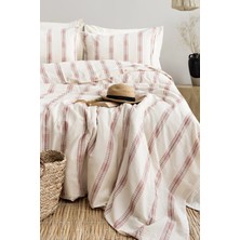 Şaheser Home Collection Aida Iplik Boyalı Nevresim Takımı, Doğal Çizgili Dokuma, %100 Pamuklu Kumaş 240X260CM