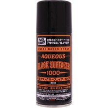 Mr. Hobby 170 Ml. Aqueous Surfacer 1000 Siyah Sprey Astar Maket Boyası, Mr.hobby B613