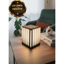 Prolaz Şık Vintage Tasarım LED Masa Lambası – Göz Dostu Gün Işığı, Düğmeli Açma Kapama, Hediyeli LED Ampul – Sehpa ve Yatak Odası Için Modern Abajur