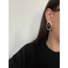 Çelik Kahve Siry Küpe