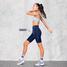 Pazarcan Yüksek Bel Toparlıyıcılı Micro Dalgıç Kısa Biker Şort Tayt