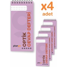 Optik Cevap Defteri Mor (4 Adet - 200 Sayfa) Sınava Hazırlık Optik Form Defteri - Plango
